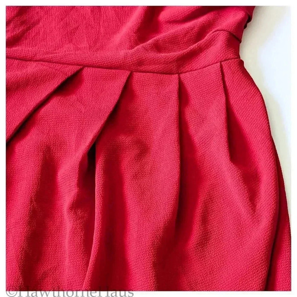 CITY CHIC NWT Faux Wrap Surplice Sheath Dress Size 24 XXL Lust Red V-Neck - Picture 4 of 12